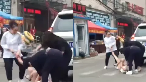 原配暴打小三
