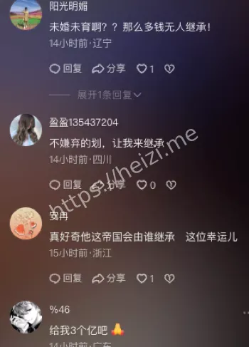 百亿财富无嗣