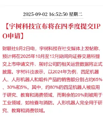 宇树科技上市