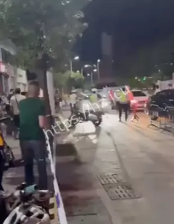 撞围栏逃逸