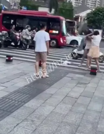 两女子街头打架